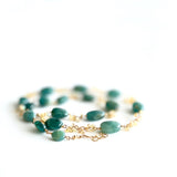Anastasia - Grandidierite, Opal, 14k Gold Fill Necklace