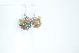 Claudia - Tourmaline, Sterling Silver Cluster Earrings