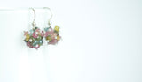 Claudia - Tourmaline, Sterling Silver Cluster Earrings