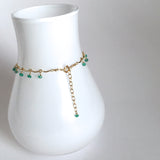 Leticia - Green Onyx, 14k Gold Filled Bracelet