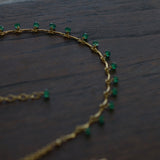 Leticia - Green Onyx, 14k Gold Filled “Choker” Necklace