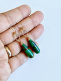 Mille - Copper Azurite, 14k Gold Filled Earrings