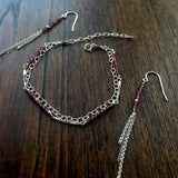 Piper - Rhodolite Garnet, Sterling Silver Earrings