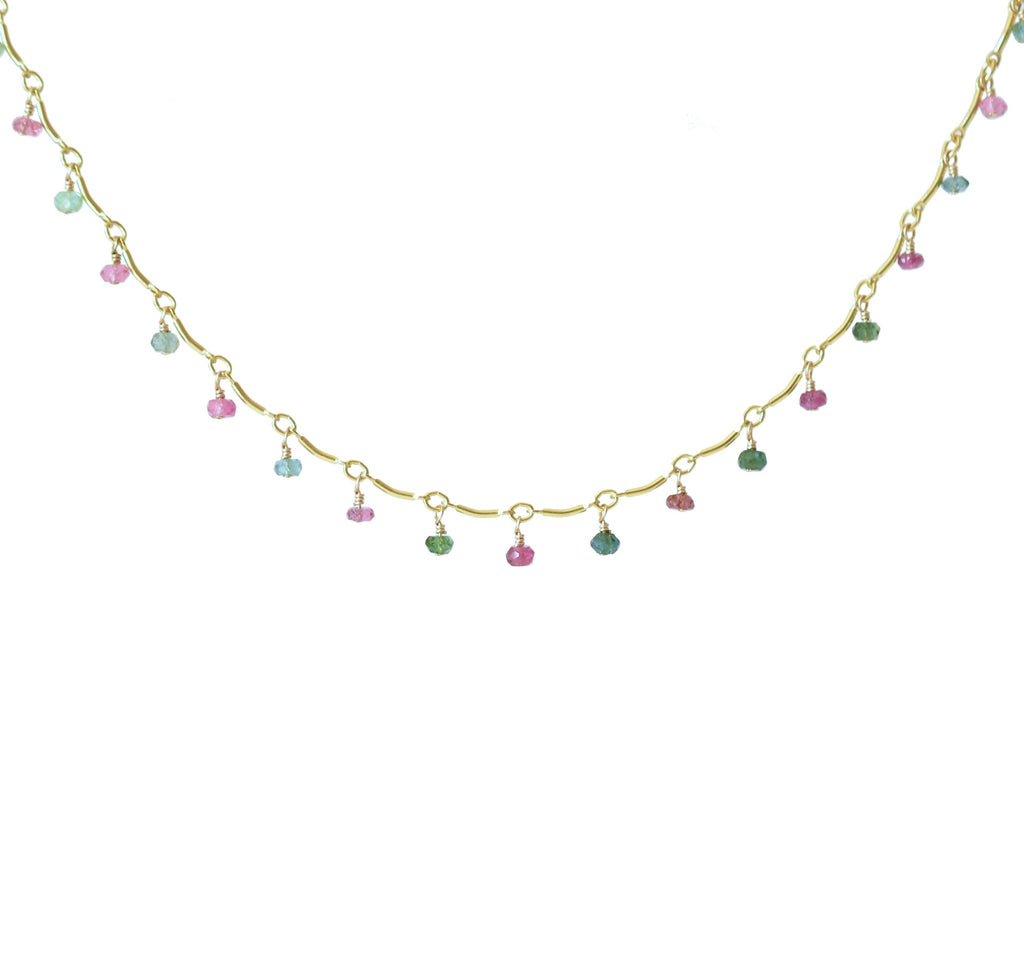 Leticia - Tourmaline, 14k Gold Filled Necklace