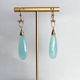 Preeda  - Aqua Chalcedony, 14k Gold Filled Earrings
