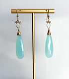 Preeda  - Aqua Chalcedony, 14k Gold Filled Earrings