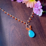 Anitta - Amazonite, Carnelian 14k Gold Filled Necklace