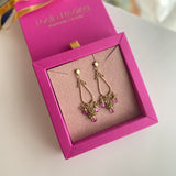 Custom Listing - Pink Sapphires and Peridot Earrings for M.