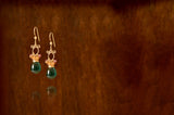 Layna - Grandidierite, Garnet 14k Gold Filled Earrings