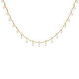 Leticia - White Freshwater Pearl, 14k Gold Filled Necklace