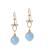 Margaritari - Aquamarine, 14k Gold Filled Earrings