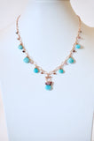 Raina - Amazonite, Spinel 14k Rose Gold Filled Necklace