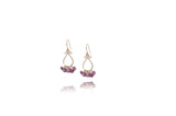 Karina (Small) -  Pink Sapphires, Gold Filled Earrings