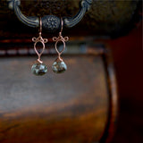 Mara - Prasiolite, 14k Rose Gold Filled Earrings