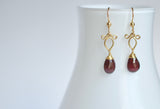 Arabella - Red Garnet 14k Gold Filled Earrings