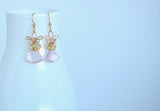 Azucena - Rose Quartz, Ethiopian Opal Gold Filled Earrings