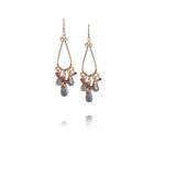 Cosima - Labradorite, Spinels 14k Gold Filled Chandelier Earrings