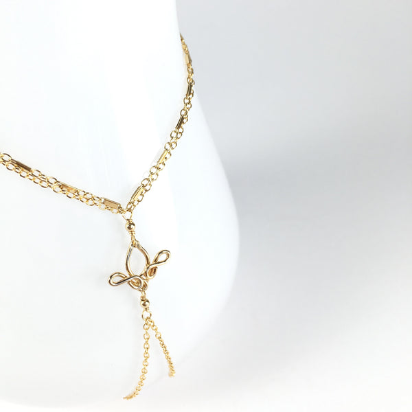 Tassie - 14k Gold Filled Hand Chain, Ring Bracelet