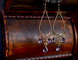 Greta - Amethyst, Ethiopian Opal, 14k Gold Fill Earrings