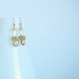 Lana Earrings - Smokey Quartz, Zircons 14k Gold Filled Earrings