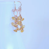 Leyla - Citrine, 14k Rose Gold Filled Earrings