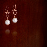 Margaritari - Freshwater Pearl, 14k Rose Gold Filled Earrings