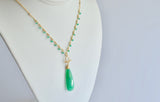 Natalie - Green Onyx, 14k Gold Filled Necklace