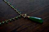 Natalie - Green Onyx, 14k Gold Filled Necklace