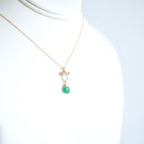 Arabella - Green Onyx, 14k Gold Filled Necklace