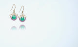 Petunia - Green Onyx, Garnet and 14k Gold Filled Small Earrings