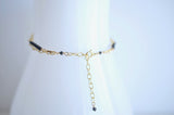Piper - Black Spinel, 14k Gold Filled Bracelet