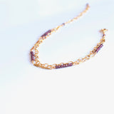 Piper - Rhodolite Garnet, 14k Gold Filled Bracelet
