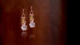 Rosalia - Rose Quartz, Peridot, Spinel 14k Rose Gold Filled Earrings