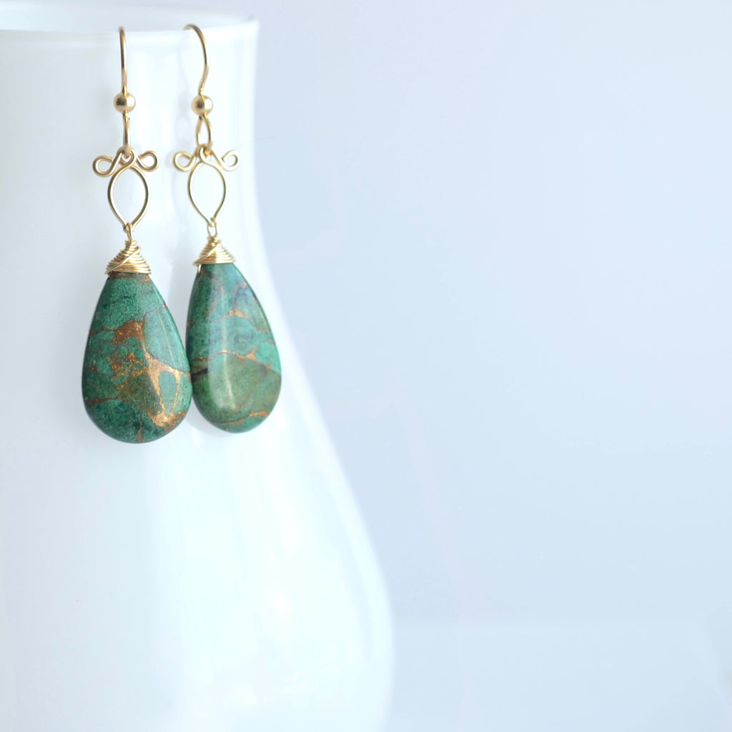 Sunstra - Azurite and 14k Gold Filled Earrings