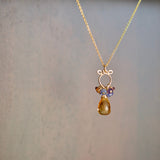 Tabatha - Citrine, Tanzanite, Garnet, Amethyst, 14k Gold Filled Necklace