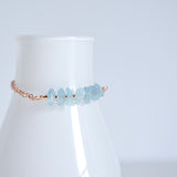 Urzah - Aquamarine, 14k Rose Gold Filled bracelet