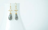Vanya - Tourmalinated Quartz, 14k Gold Filled Earrings